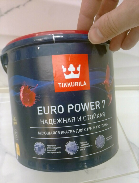 Краска Tikkurila Euro Power-7. Тиккурила евро Пауэр 7 9 литров. Краска евро повер 7 9 литров. Tikkurila Euro Power-7 цвет h489.