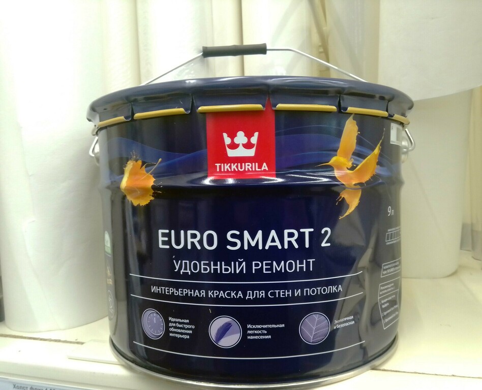 7 л. тиккурила краска для потолка. Tikkurila euro smart 2. краска водно-дисперсионная интерьерная tikkurila euro smart 2. Tikkurila euro matt 3 9 l.