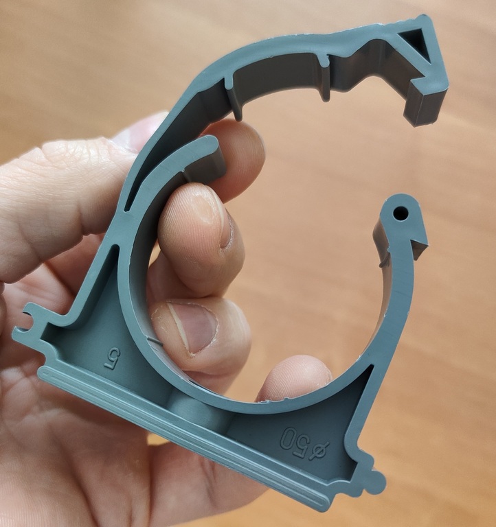 Кронштейн сантехнический 50 мм пластик для крепления фановых труб ...